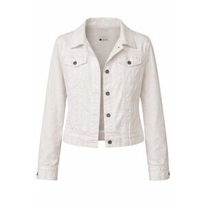 White Denim Jacket Size XL Classic Button Front Clean Girl Normcore Layering